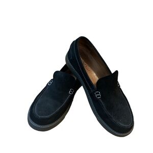 See by Chloe Black Suede Slip On Loafers Size 7.5